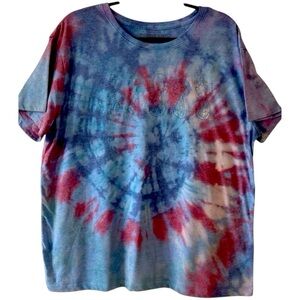Vintage Vibes Meets Iconic Whimsy Unisex XXL Handmade Tie-Dye Peanuts Tee